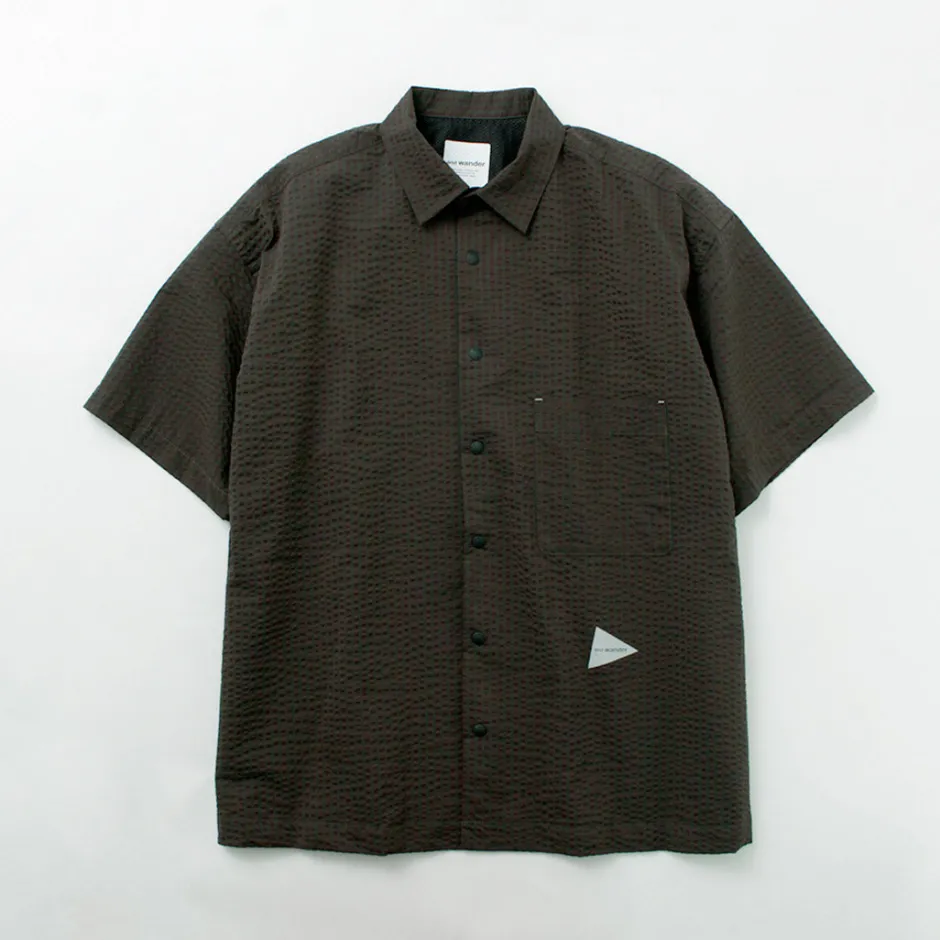 Shirts^AND WANDER / Dry Soft Seersucker Short Sleeve Shirt