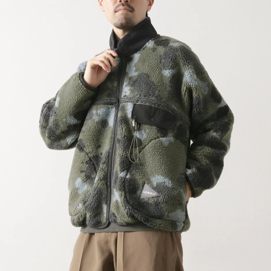 Jackets^AND WANDER / Gramicci Jacquard Tape Fleece Jacket