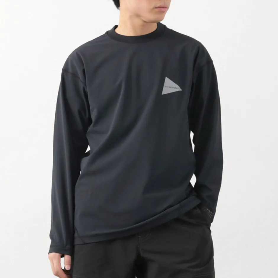 T-Shirts^AND WANDER / Rash Guard M black