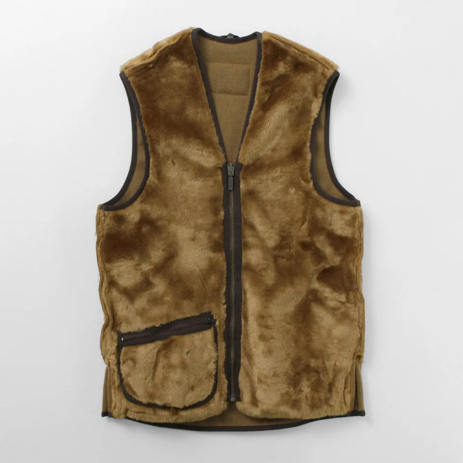 Vests^BARBOUR / Warm Pile Waistcoat Zip-in Liner brown