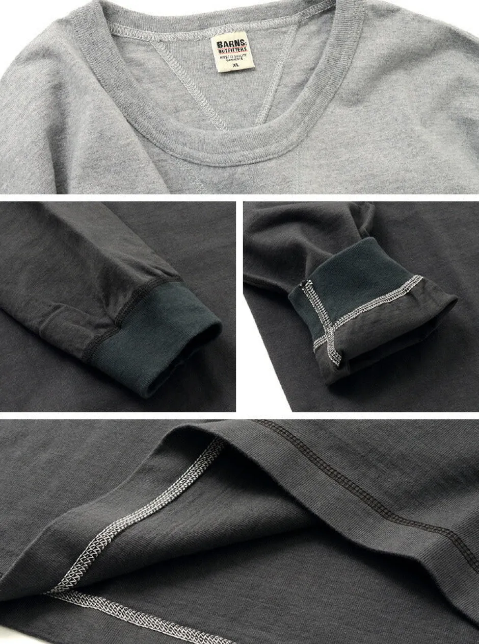 T-Shirts^BARNS / COZUN Knit Vintage Long Sleeve Crew Neck T-Shirt