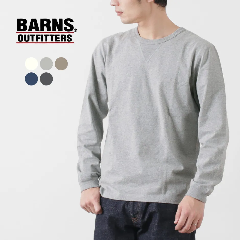 T-Shirts^BARNS / COZUN Knit Vintage Long Sleeve Crew Neck T-Shirt