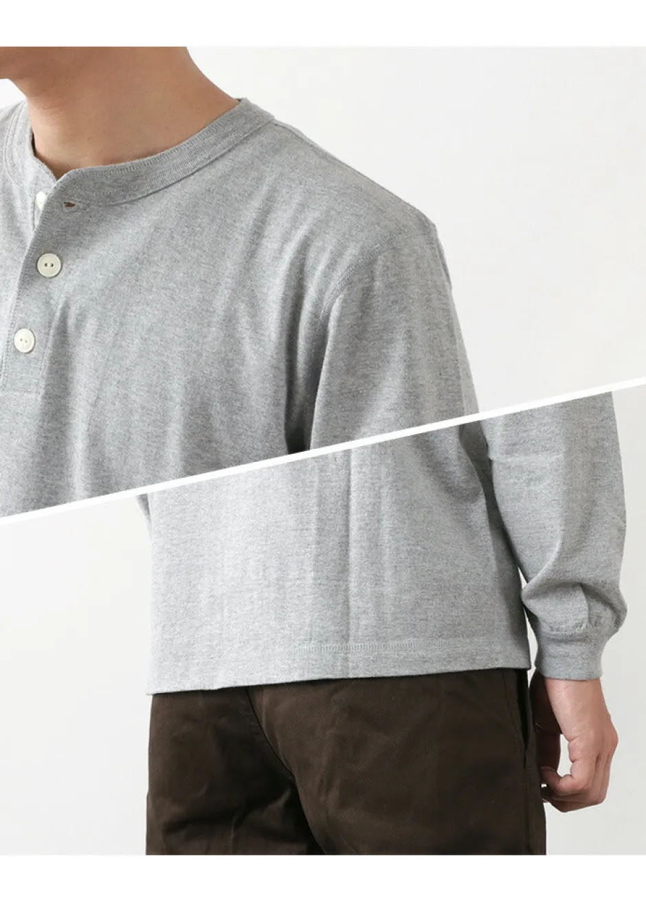 T-Shirts^BARNS / COZUN Knit Vintage Long Sleeve Henry Neck T-Shirt
