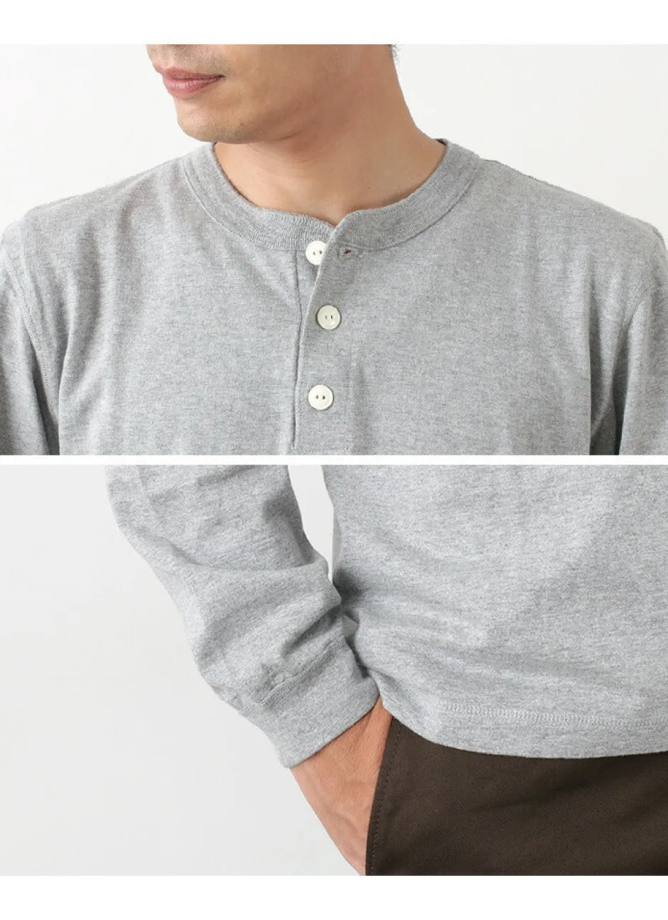 T-Shirts^BARNS / COZUN Knit Vintage Long Sleeve Henry Neck T-Shirt