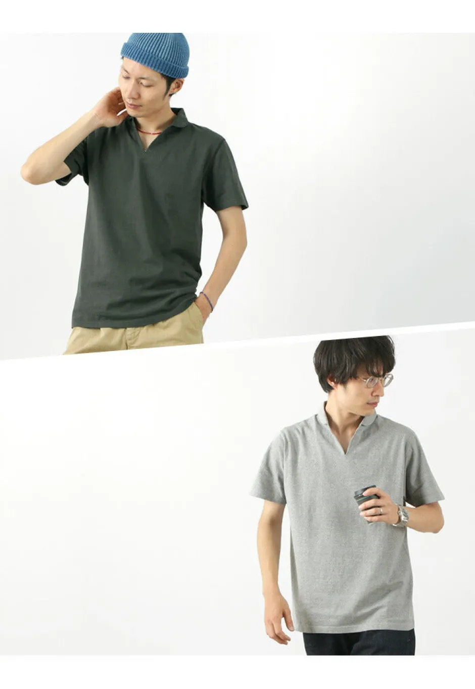 T-Shirts^BARNS / Cozun Knit Vintage Skipper Polo Shirt