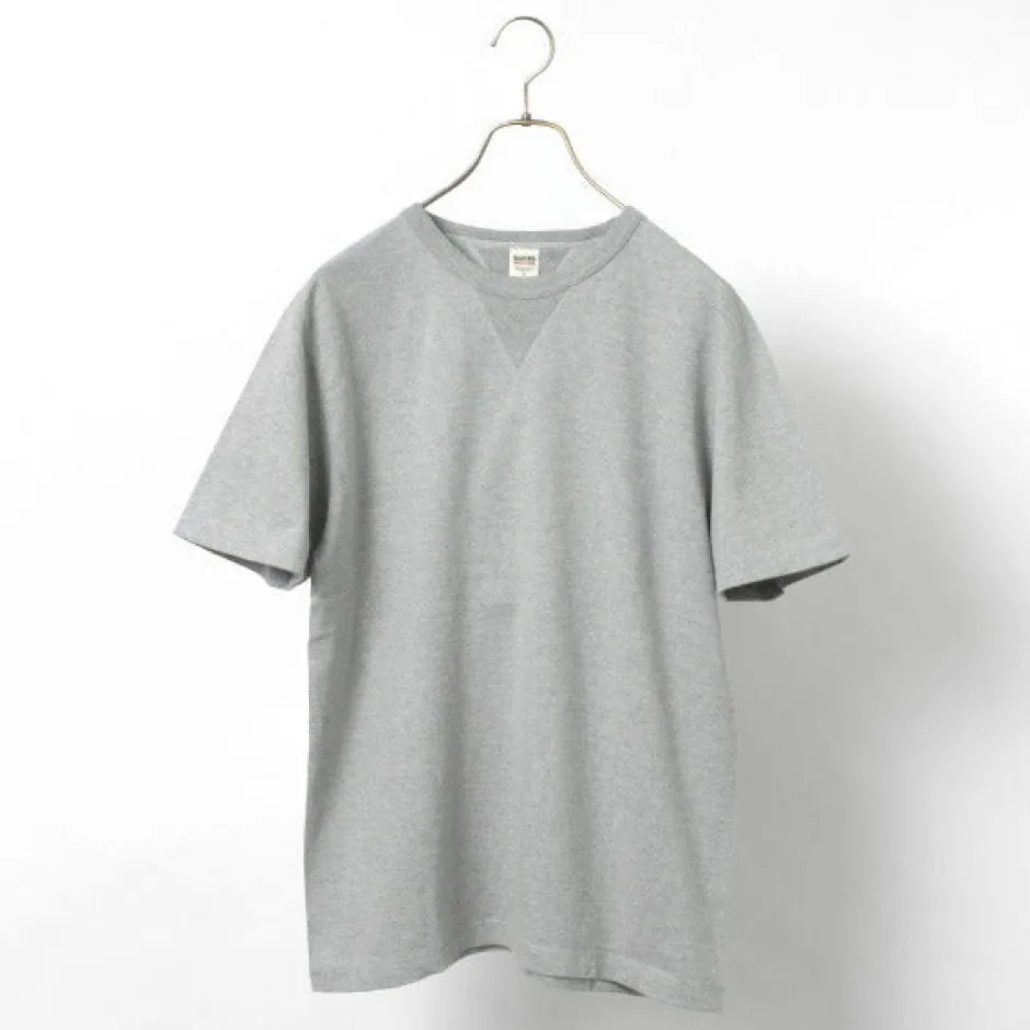 T-Shirts^BARNS / Cozun knitted vintage gusset short sleeve crew neck T-shirt