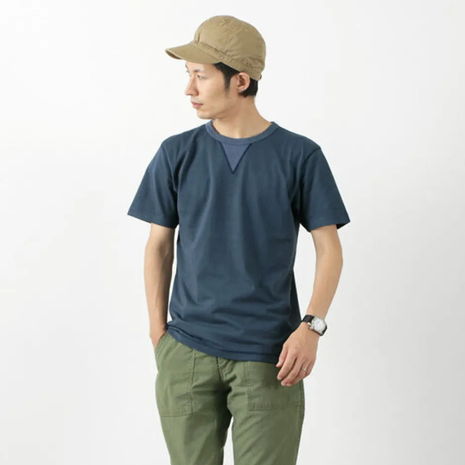 T-Shirts^BARNS / Cozun knitted vintage gusset short sleeve crew neck T-shirt