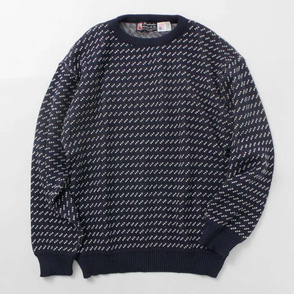 Knits^BINGHAMTON KNITTING COMPANY / Birds Eye Crew Sweater