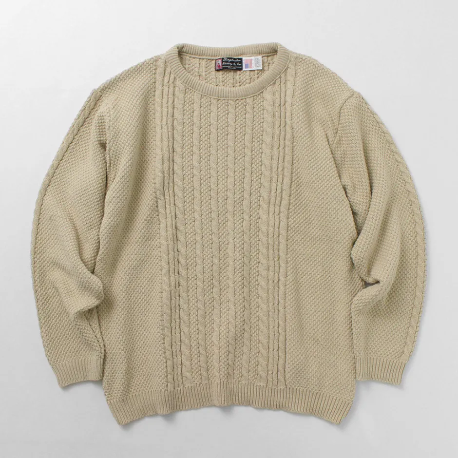 Knits^BINGHAMTON KNITTING COMPANY / Fisherman Pullover Cotton Knit