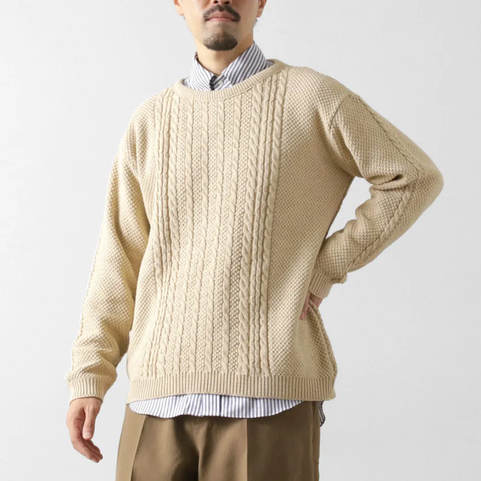 Knits^BINGHAMTON KNITTING COMPANY / Fisherman Pullover Cotton Knit