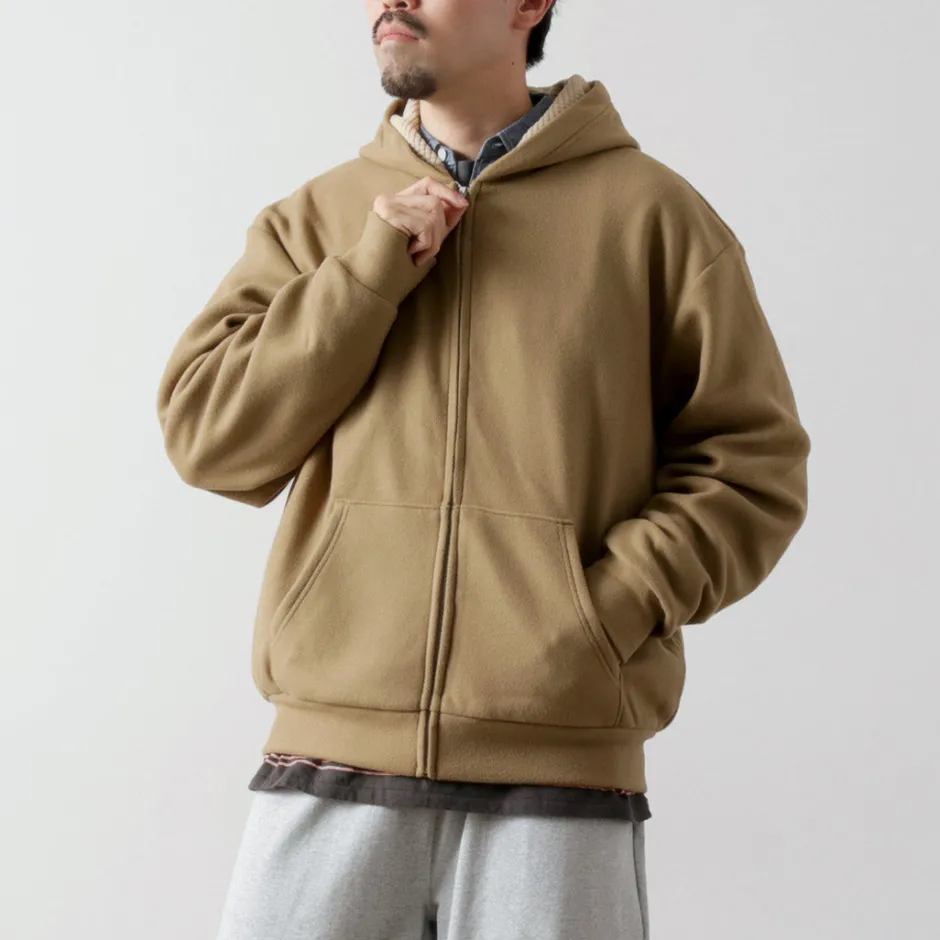 Jackets^BURLAP OUTFITTER / Grid Fleece Lined Zip Hoodie