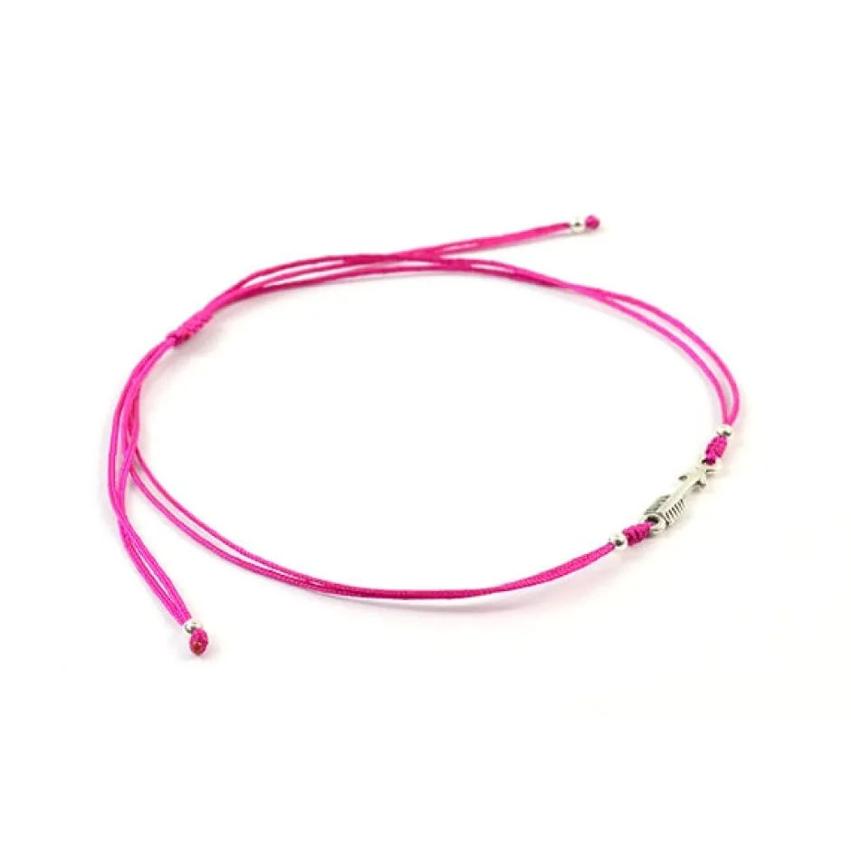 Anklets^CHALISA T.. / Arrow Silver Notched Cord Anklet