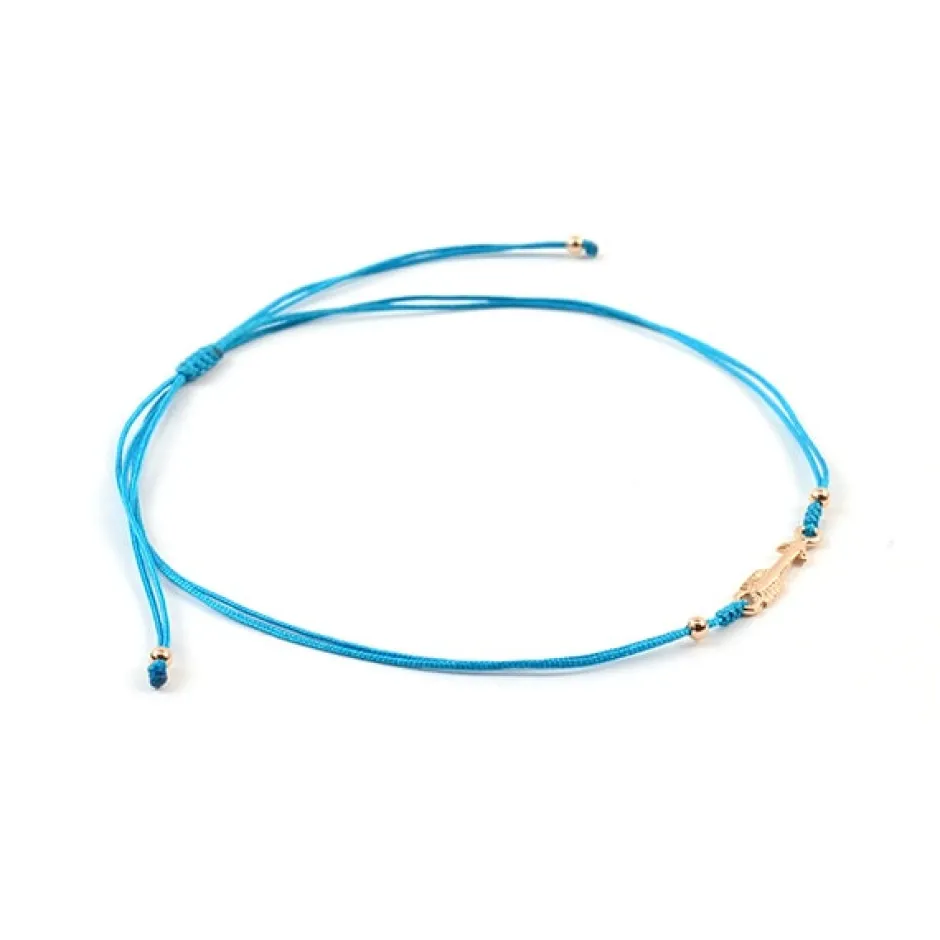 Anklets^CHALISA T.. / Arrow Silver Notched Cord Anklet