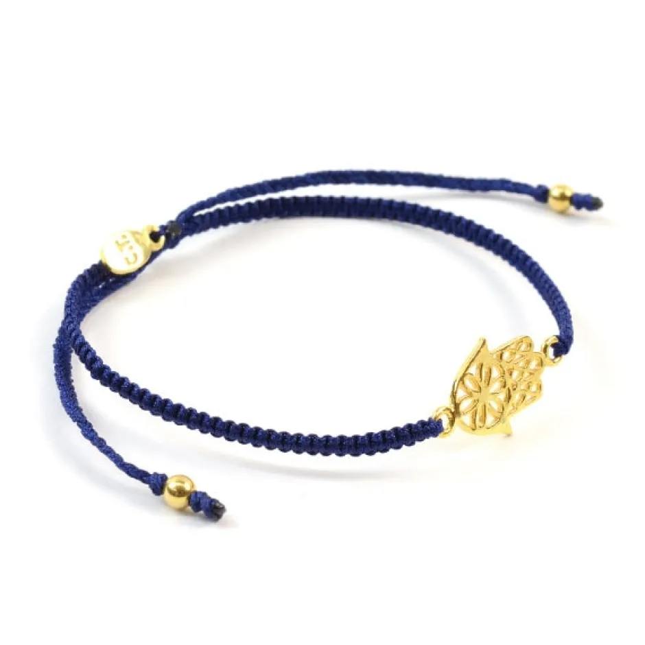 Anklets^CHALISA T.. / Hamsa Hand Knotted Cord Bracelet