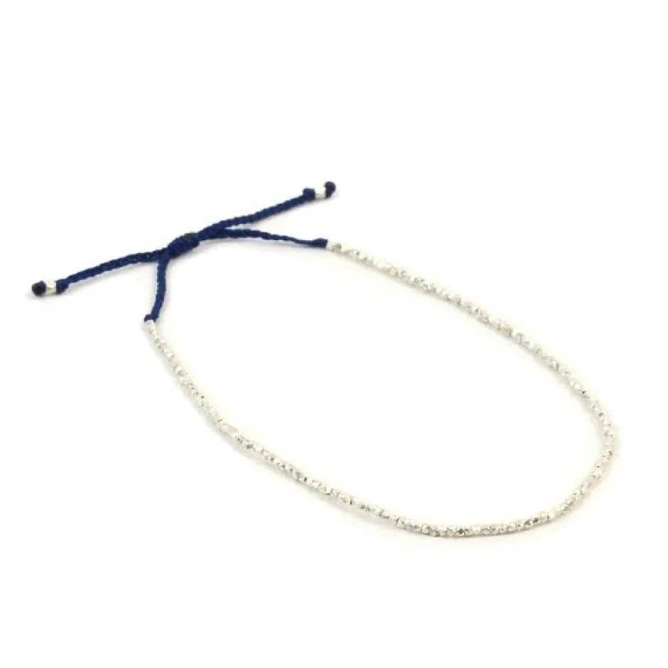 Anklets^CHALISA T.. / Karen Silver Beads Single Cord Anklet