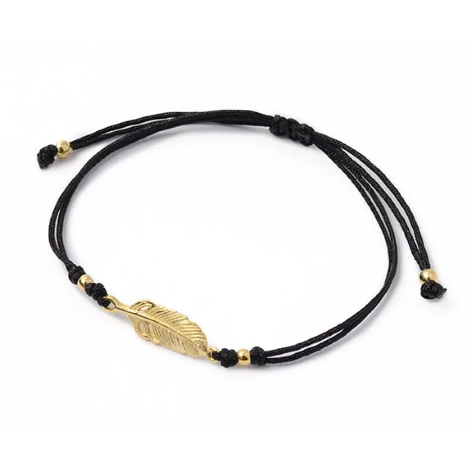 Anklets^CHALISA T.. / Mini Feather Notched Cord Bracelet