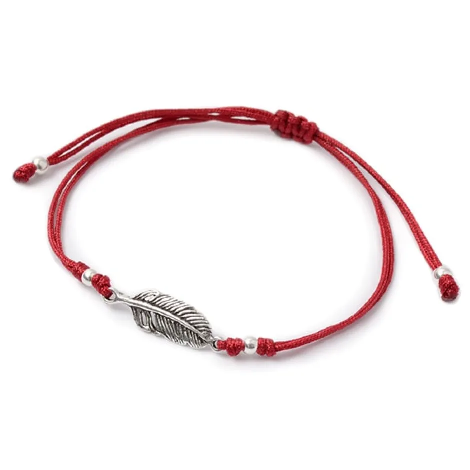 Anklets^CHALISA T.. / Mini Feather Notched Cord Bracelet