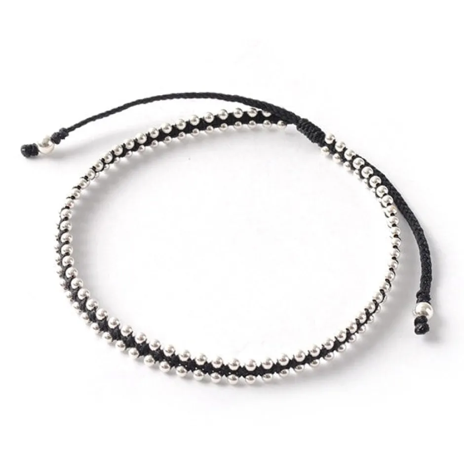 Anklets^CHALISA T.. / Silver Ball Bead Duo Anklet