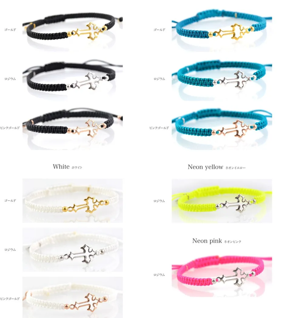 Anklets^CHALISA T.. / Silver Cross Knotting Cord Anklet