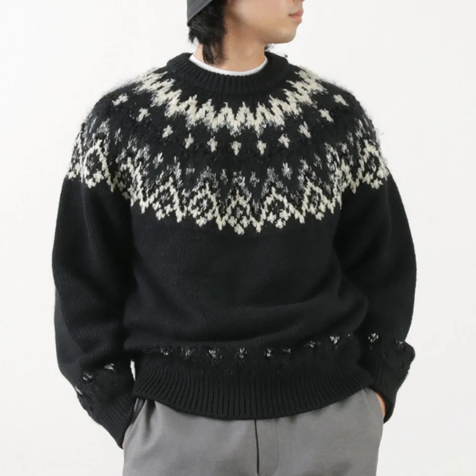 Knits^COOHEM / Nordic Knit Pullover black