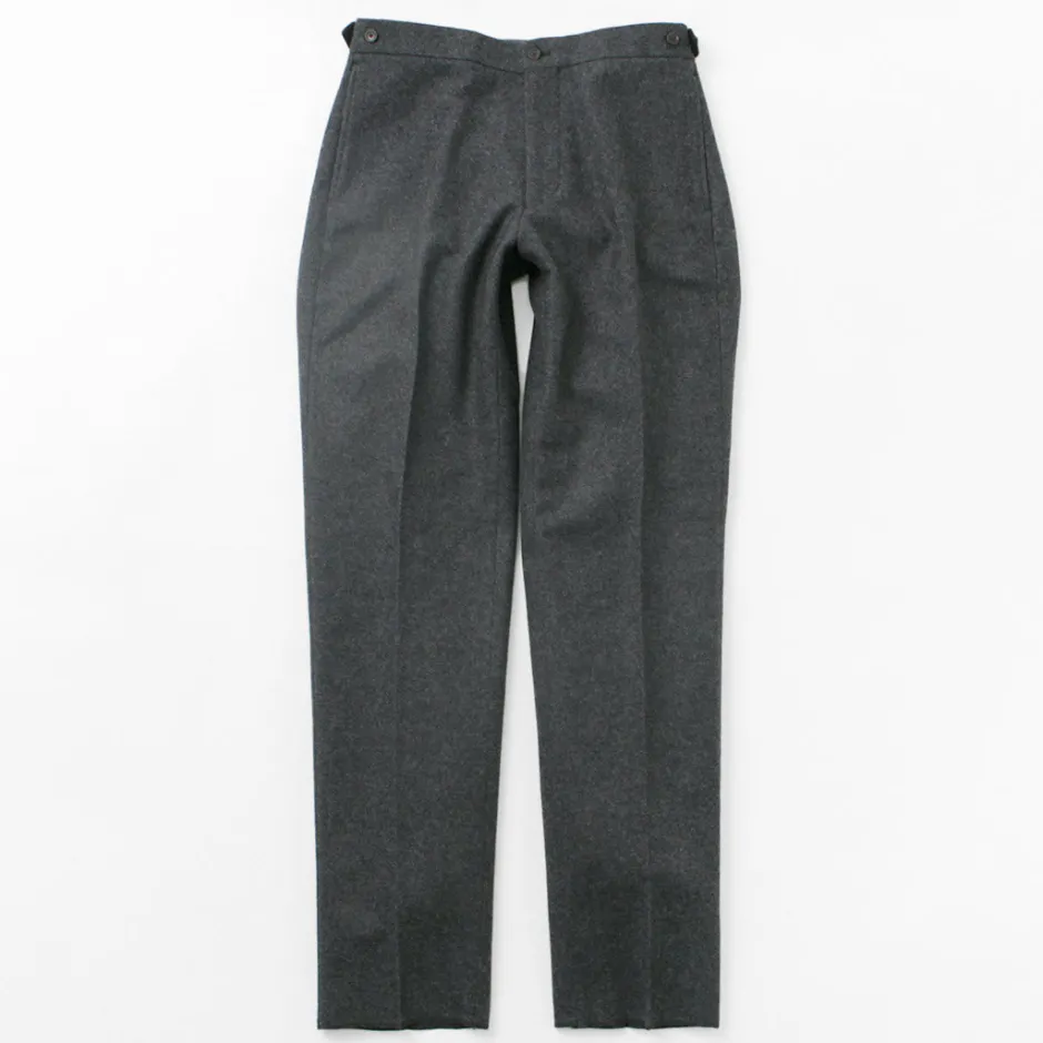Trousers^D.C.WHITE / Wool Melton Tapered Trousers gray
