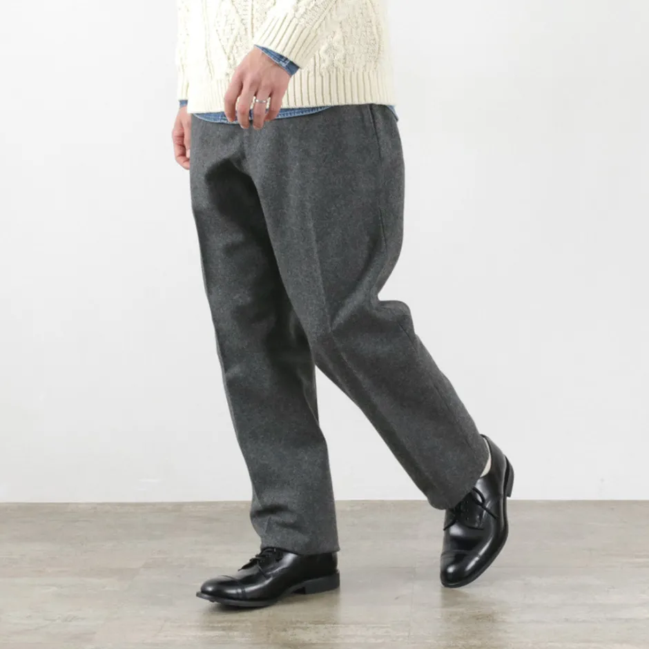 Trousers^D.C.WHITE / Wool Melton Tapered Trousers gray
