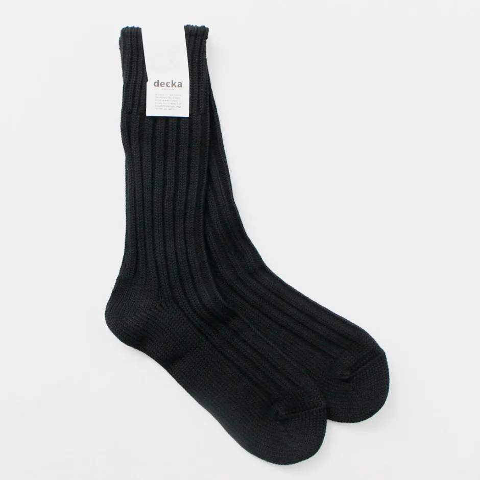 Socks^DECKA QUALITY SOCKS / Heavyweight Plain Crew Socks