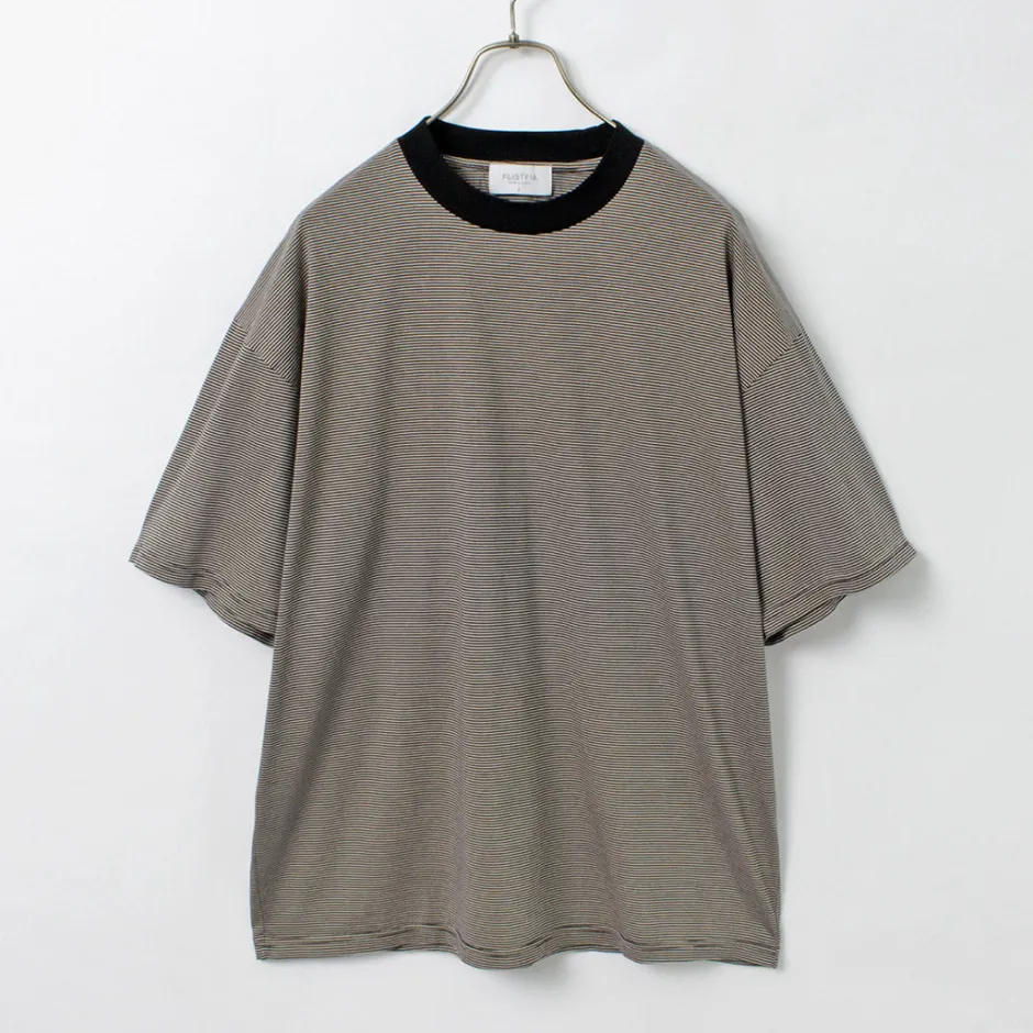 T-Shirts^FLISTFIA / Loose fit Striped crew neck T-shirt