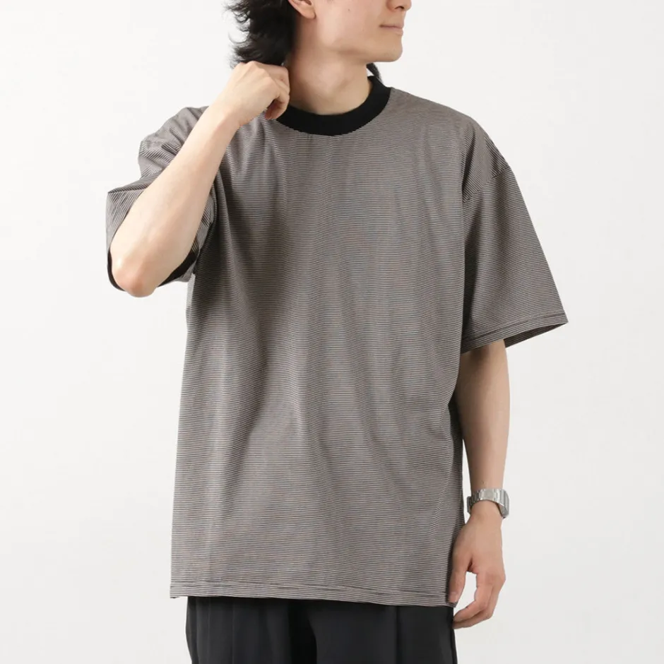 T-Shirts^FLISTFIA / Loose fit Striped crew neck T-shirt