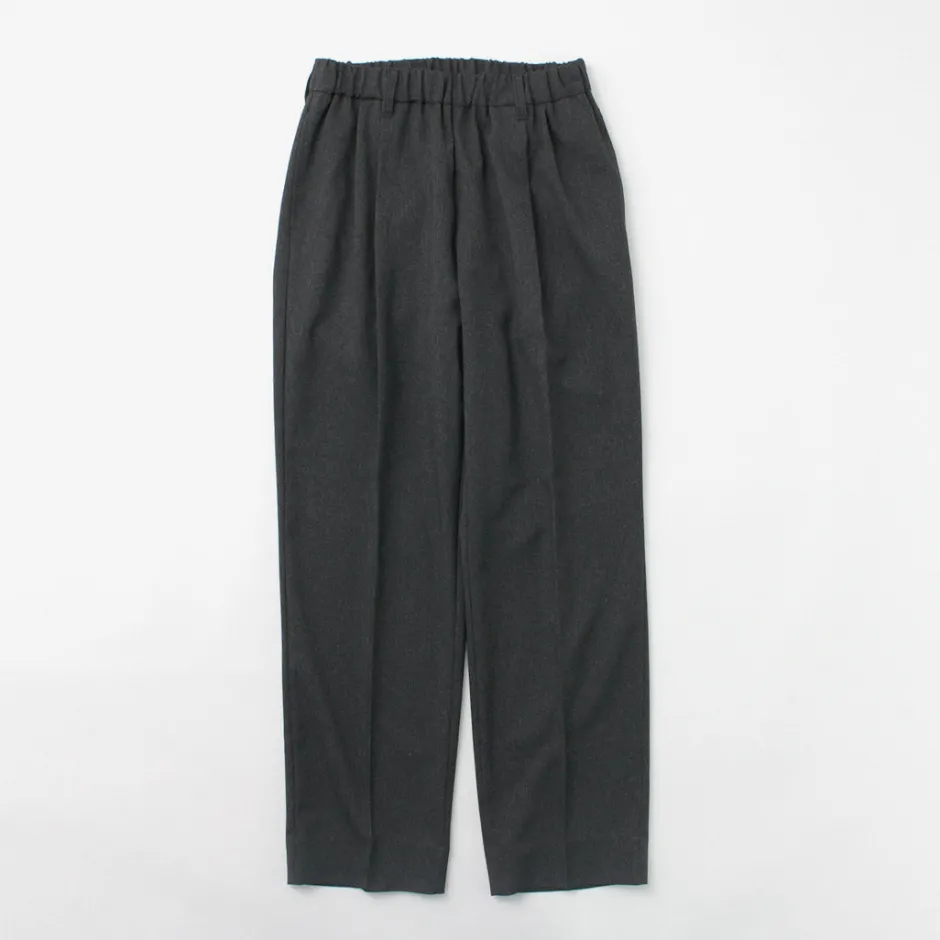 Trousers^FLISTFIA / Wool-like Tuck Wide Trouesrs