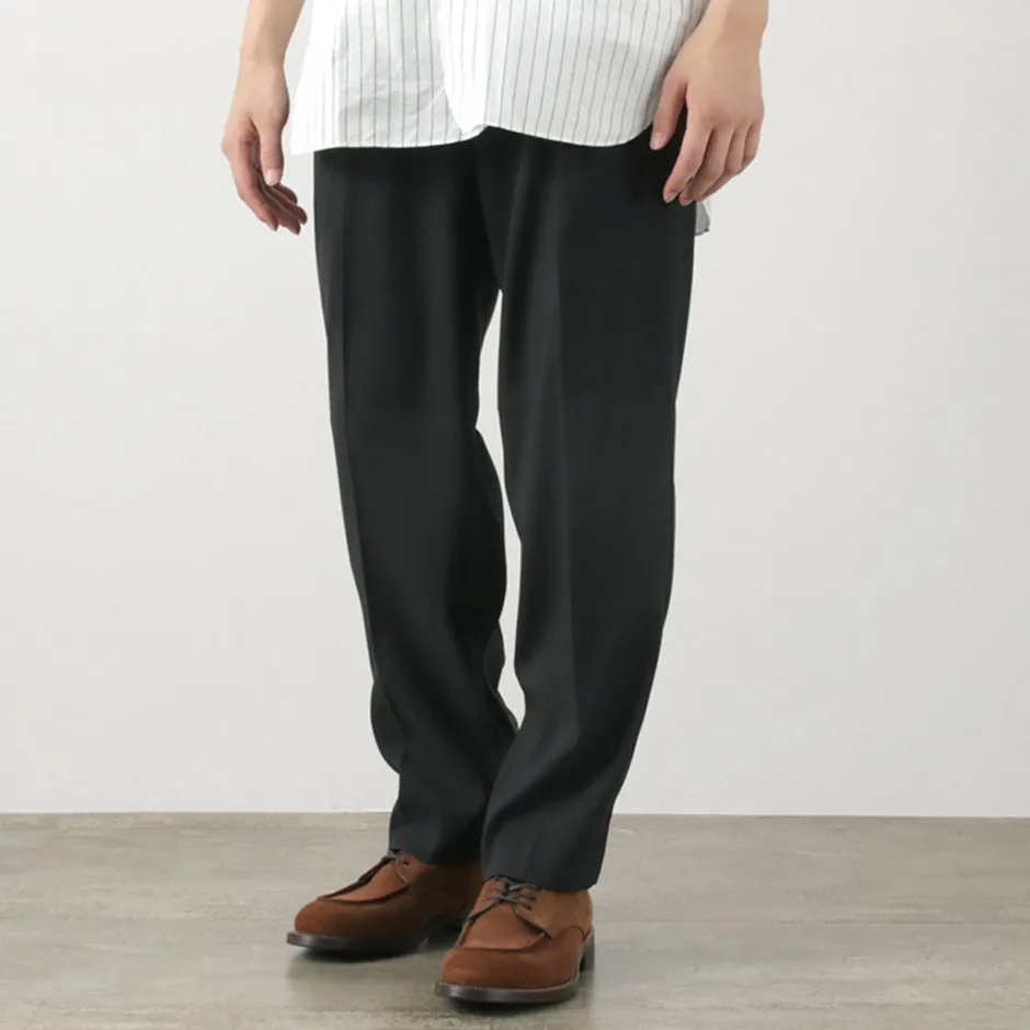 Trousers^FLISTFIA / Wool-like Tuck Wide Trouesrs