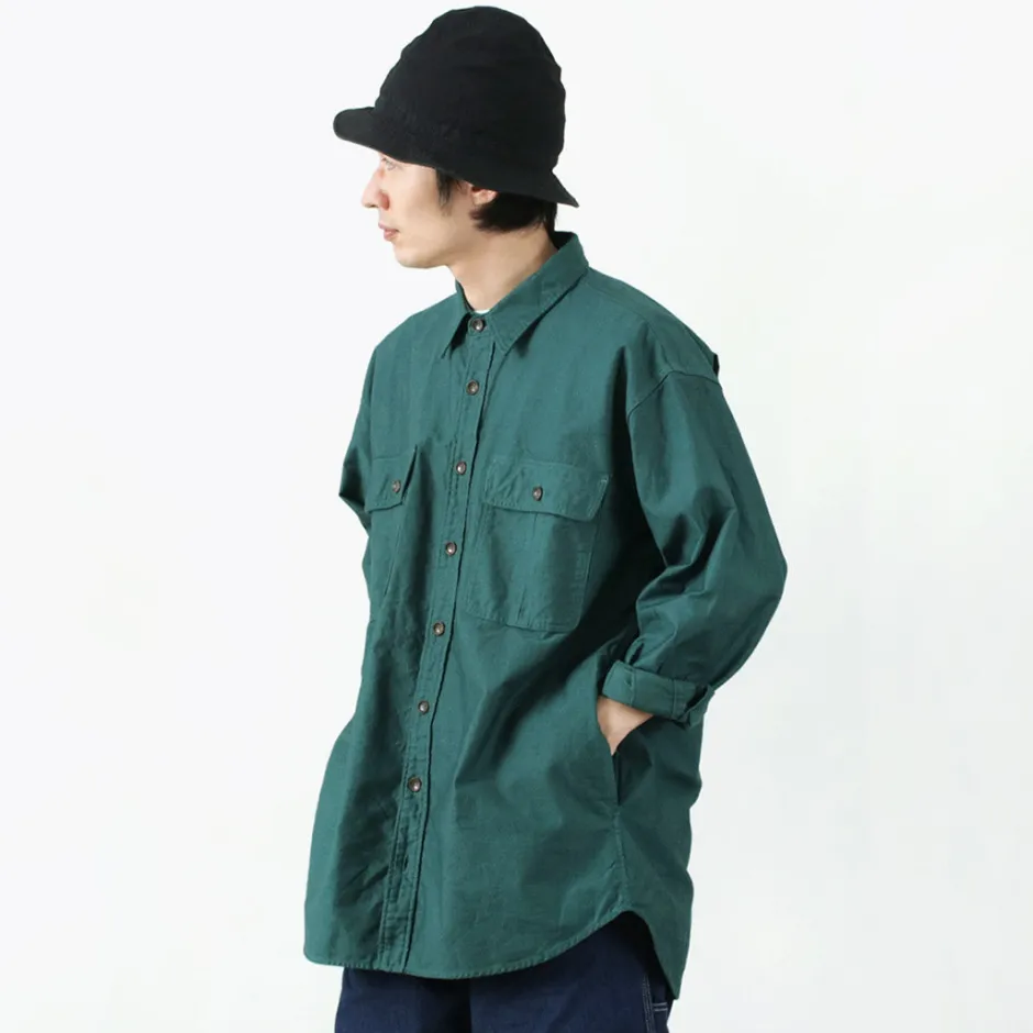 Shirts^FNOR / Grandval garment dye Shrimp sleeve shirt coat green