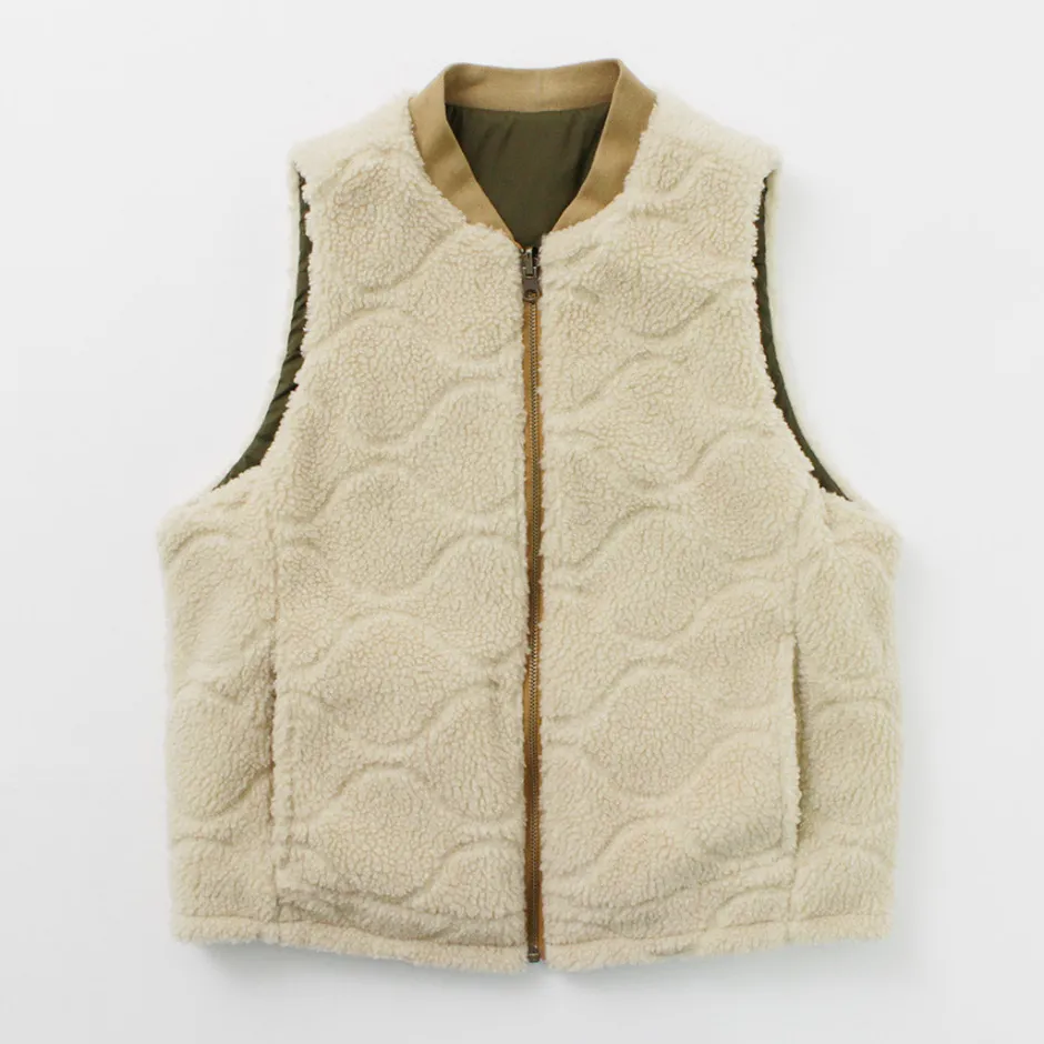 Vests^FNOR / Quilted Sheepskin Boa MIL Vest