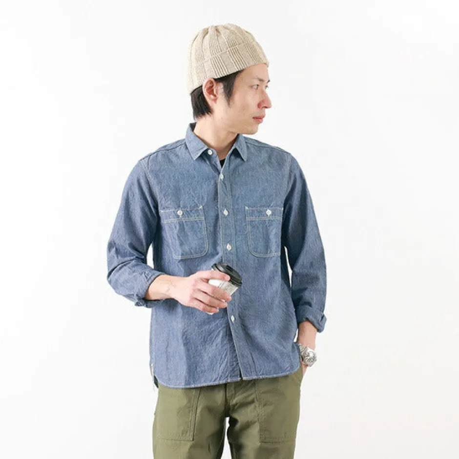 Shirts^FOB FACTORY / F3378 Chambray Work Shirt