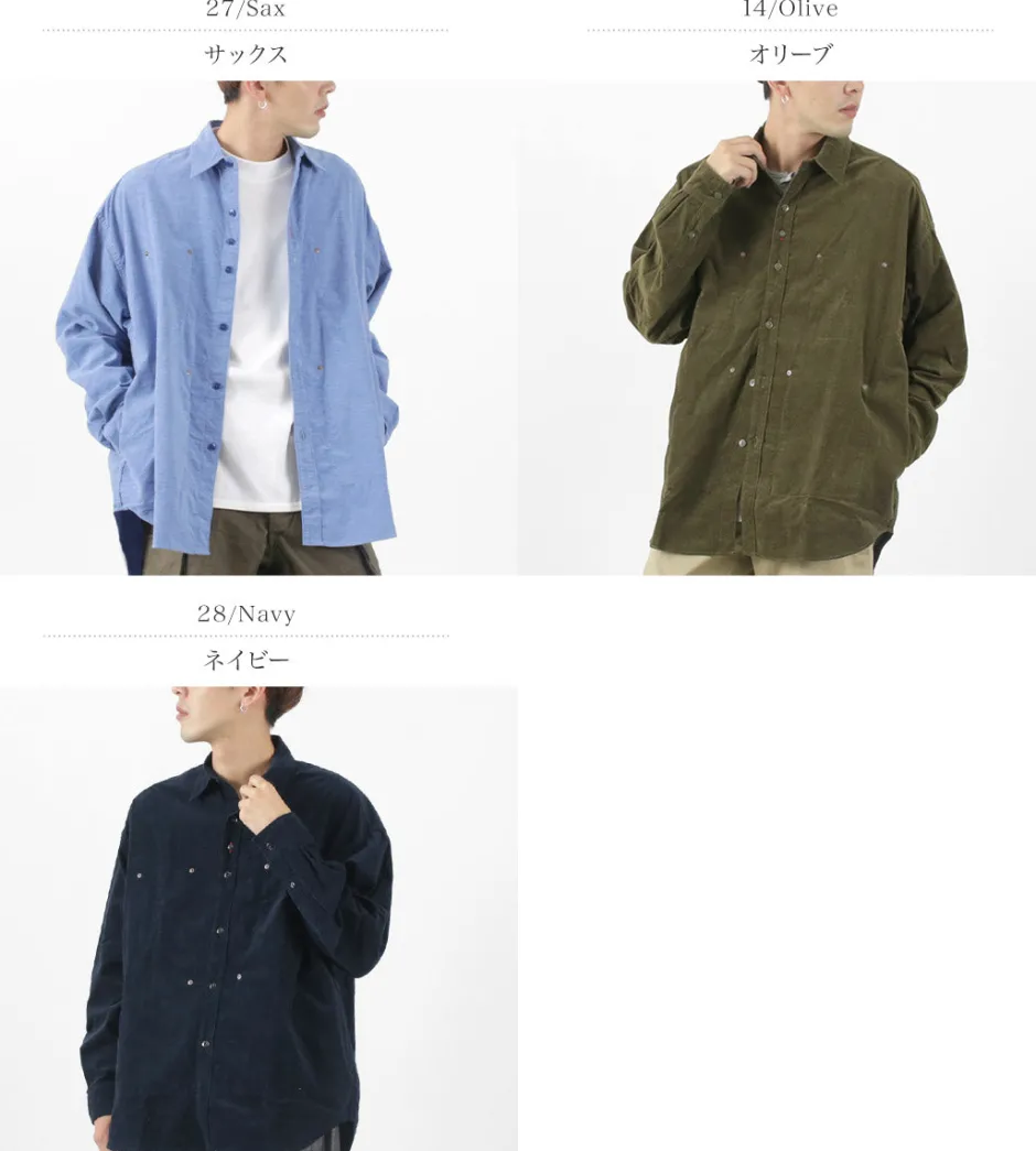 Shirts^FOB FACTORY / F3482 CORDUROY BALL SHIRT