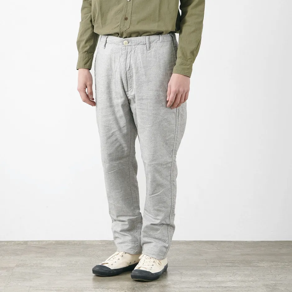 Work Pants & Chinos^FOB FACTORY / F0513 Cotton Linen Double Wave Chambray Pants