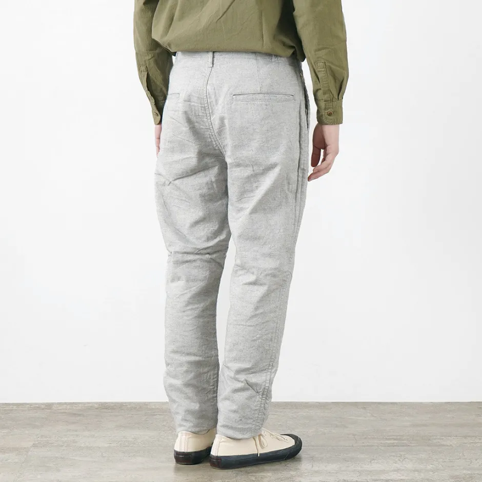 Work Pants & Chinos^FOB FACTORY / F0513 Cotton Linen Double Wave Chambray Pants