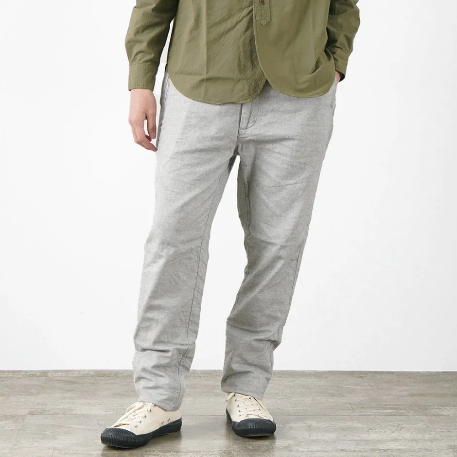 Work Pants & Chinos^FOB FACTORY / F0513 Cotton Linen Double Wave Chambray Pants