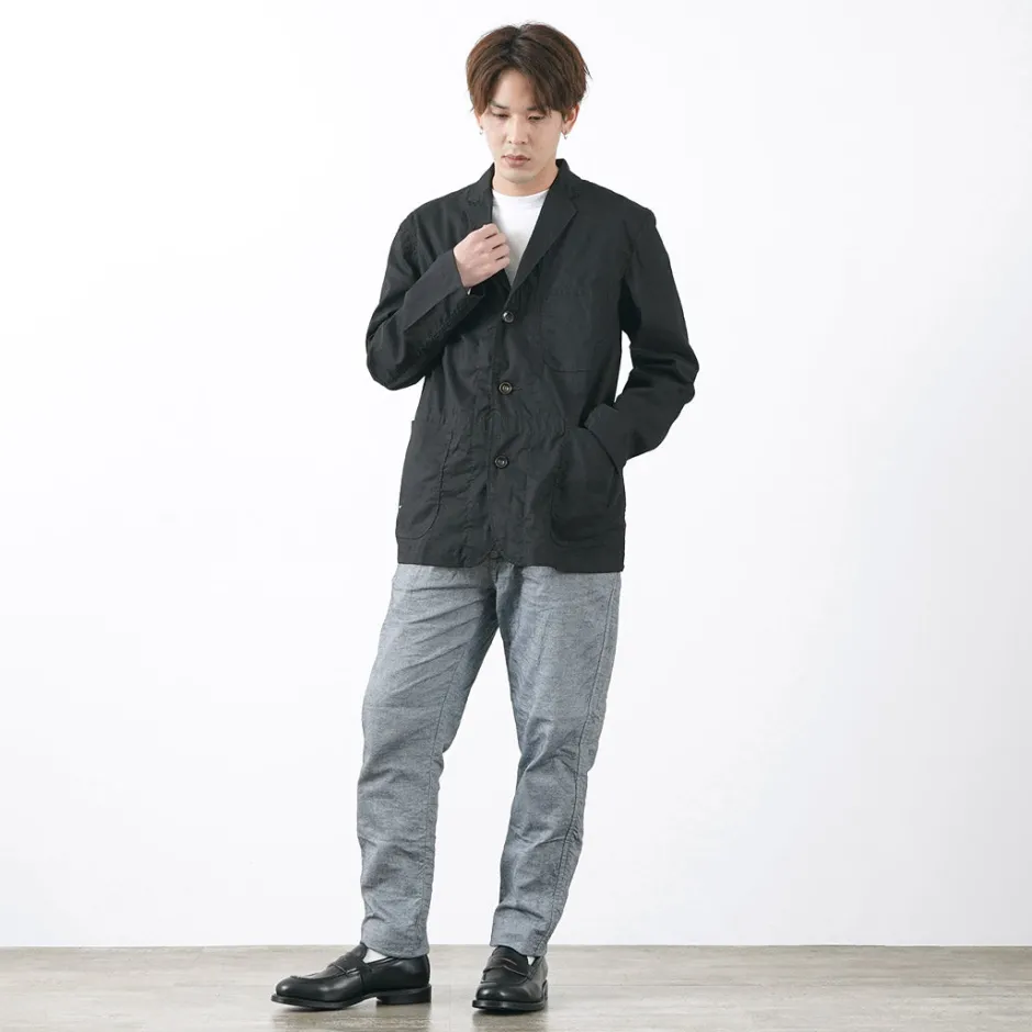 Work Pants & Chinos^FOB FACTORY / F0513 Cotton Linen Double Wave Chambray Pants