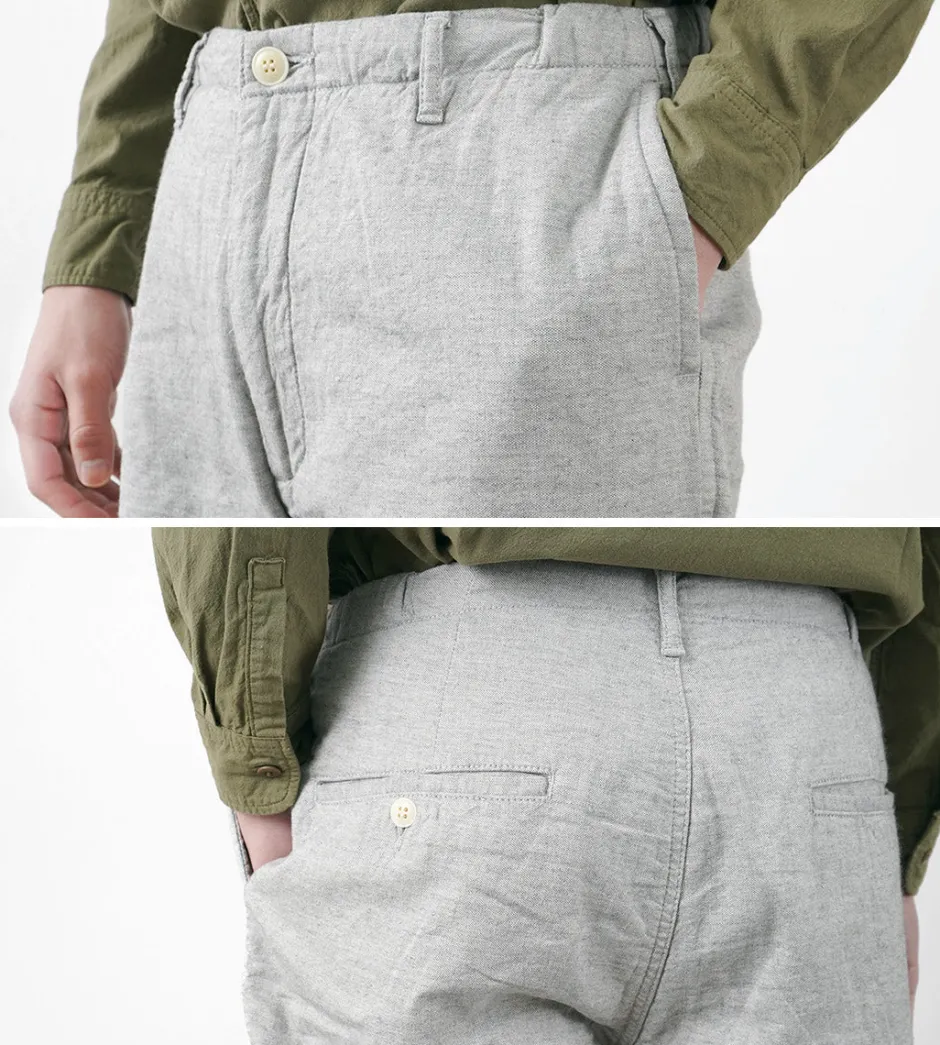 Work Pants & Chinos^FOB FACTORY / F0513 Cotton Linen Double Wave Chambray Pants