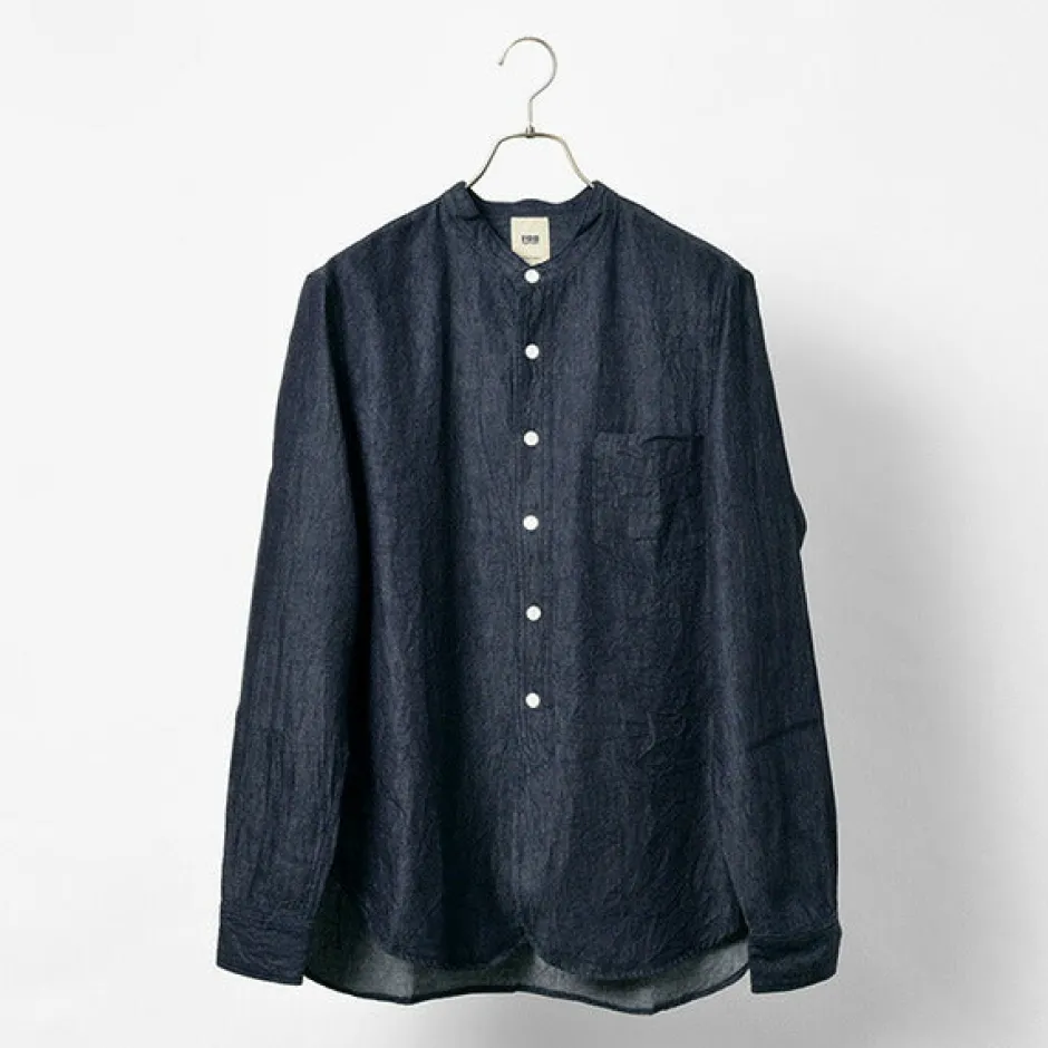 Shirts^FOB FACTORY / F3470 denim band collar shirt