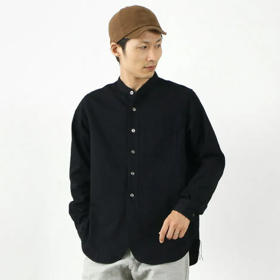 Shirts^FOB FACTORY / F3470 denim band collar shirt