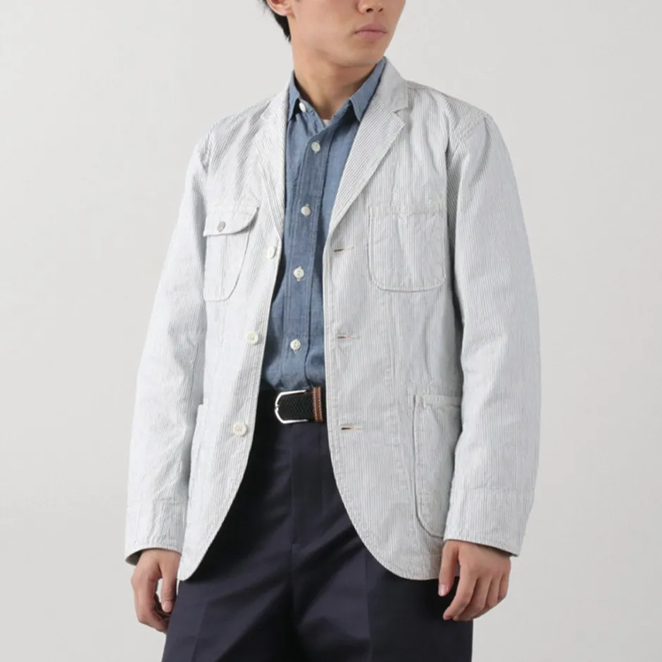 Jackets^FOB FACTORY / F2440 Engineer Cord Lane Jacket white