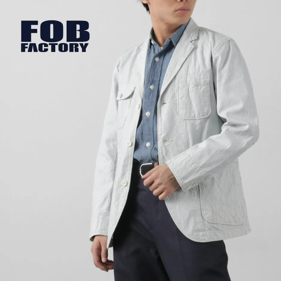 Jackets^FOB FACTORY / F2440 Engineer Cord Lane Jacket white