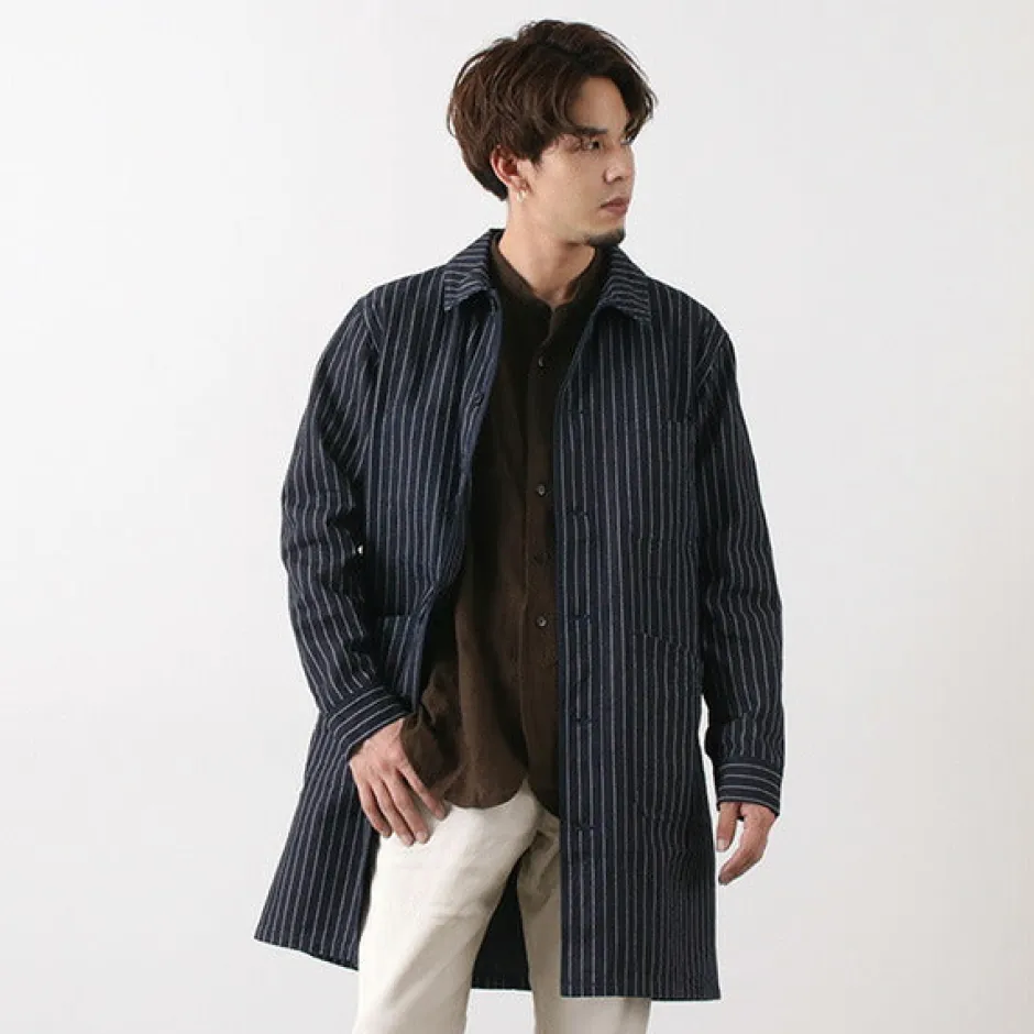 Coats^FOB FACTORY / F2408 French Denim Coat / Wovash wabash