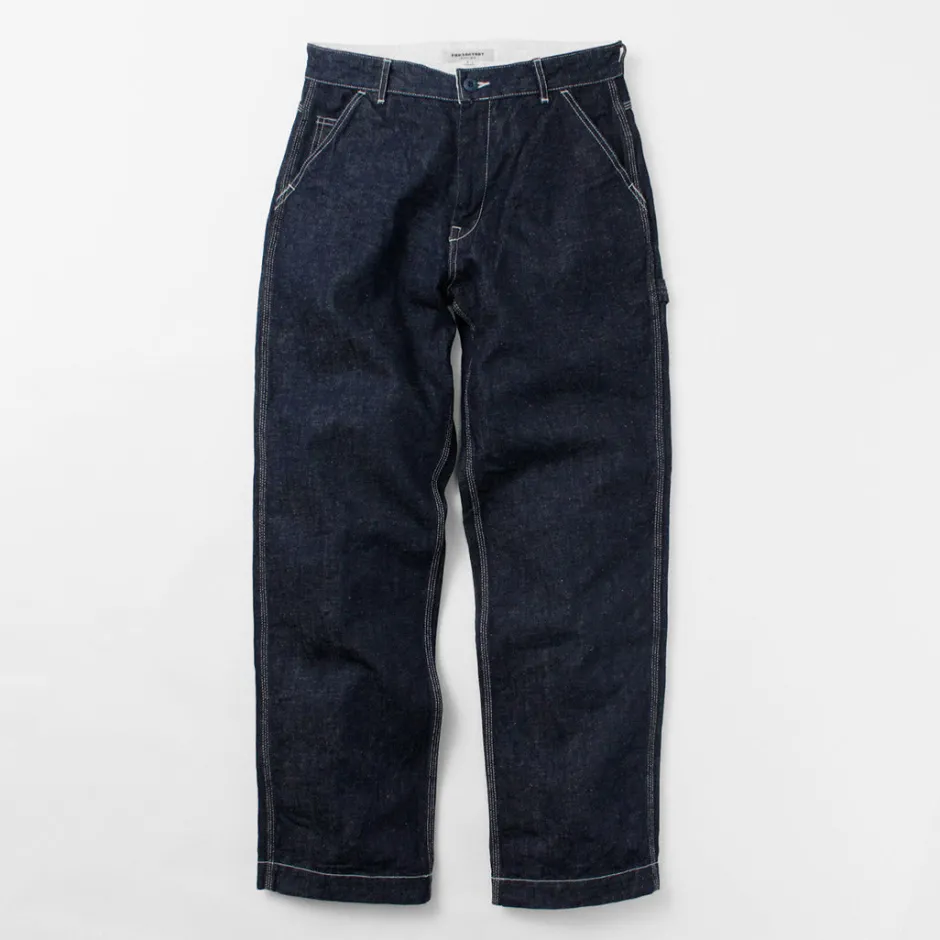 Jeans^FOB FACTORY / F0509 Hemp denim painter pants one-wash