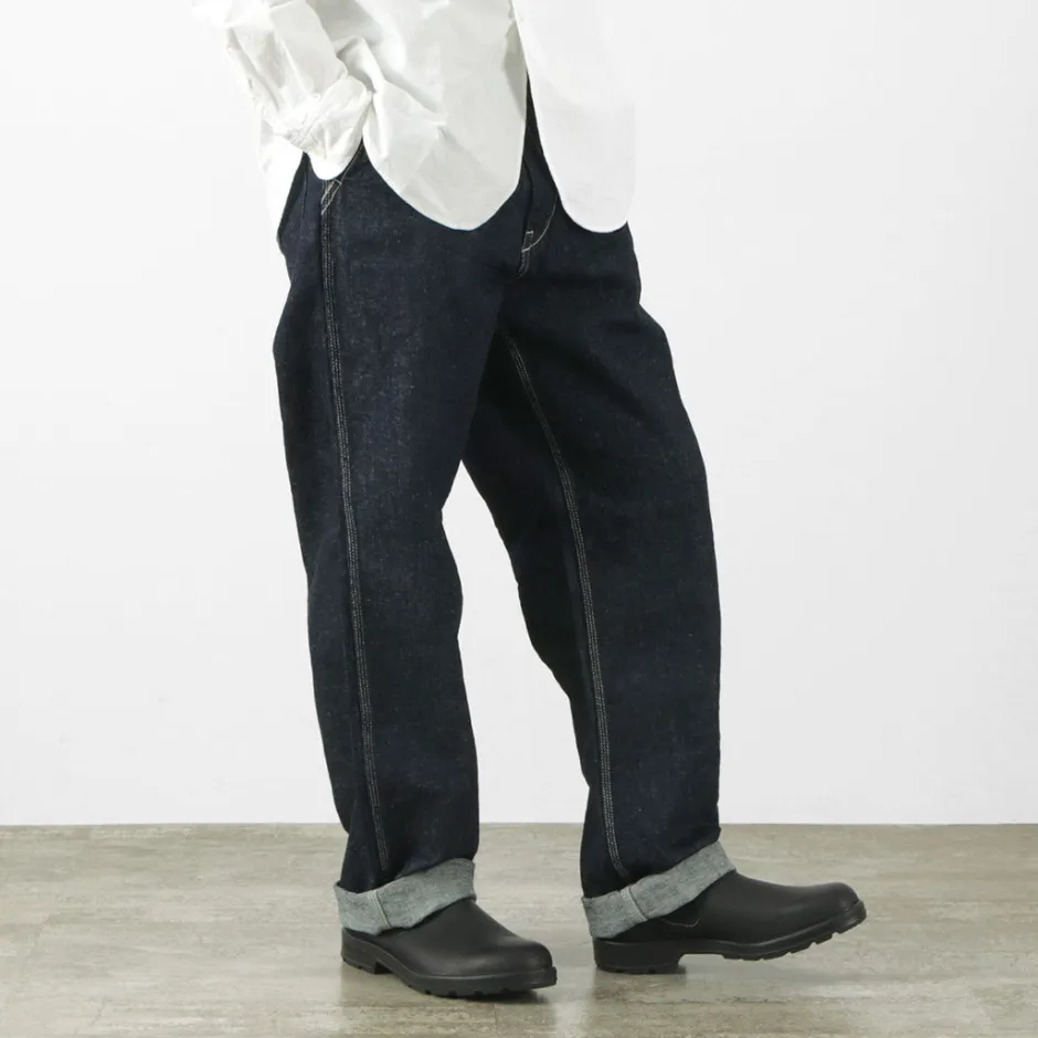 Jeans^FOB FACTORY / F0509 Hemp denim painter pants one-wash