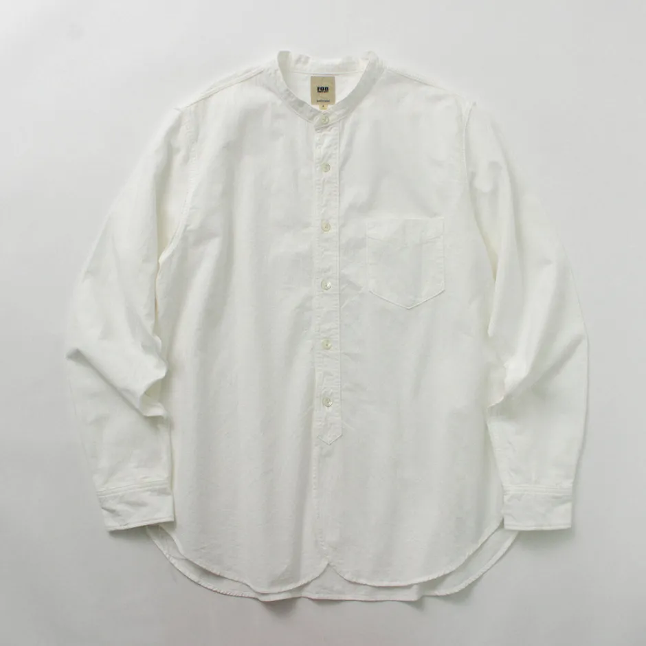 Shirts^FOB FACTORY / F3429 Long sleeve Ox band collar shirt white