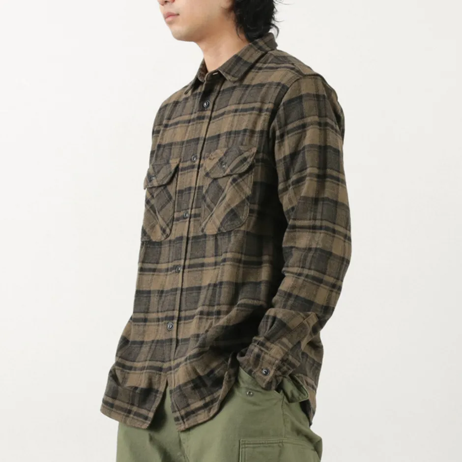 Shirts^FOB FACTORY / F3497 Nel check work shirt