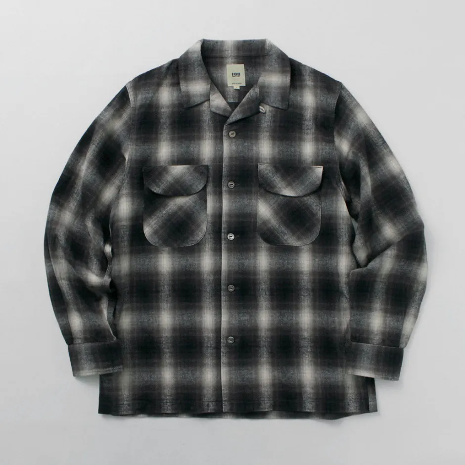 Shirts^FOB FACTORY / F3505 Nel open collar shirt